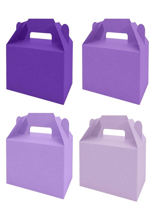 RVEAFA 24 Pack Small Party Favor Goodie Bag 4 Shades of Purple Gift Boxes for Snacks Candy Cookie Cake Toys Boxes for Purple Birthday Wedding Baby Shower Party Favors 6 x 6.5 x 3 inches - Image 1